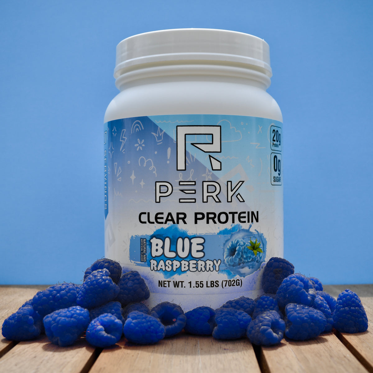 Blue Raspberry Protein 2o PERK Blue Raspberry Clear Protein – Perk